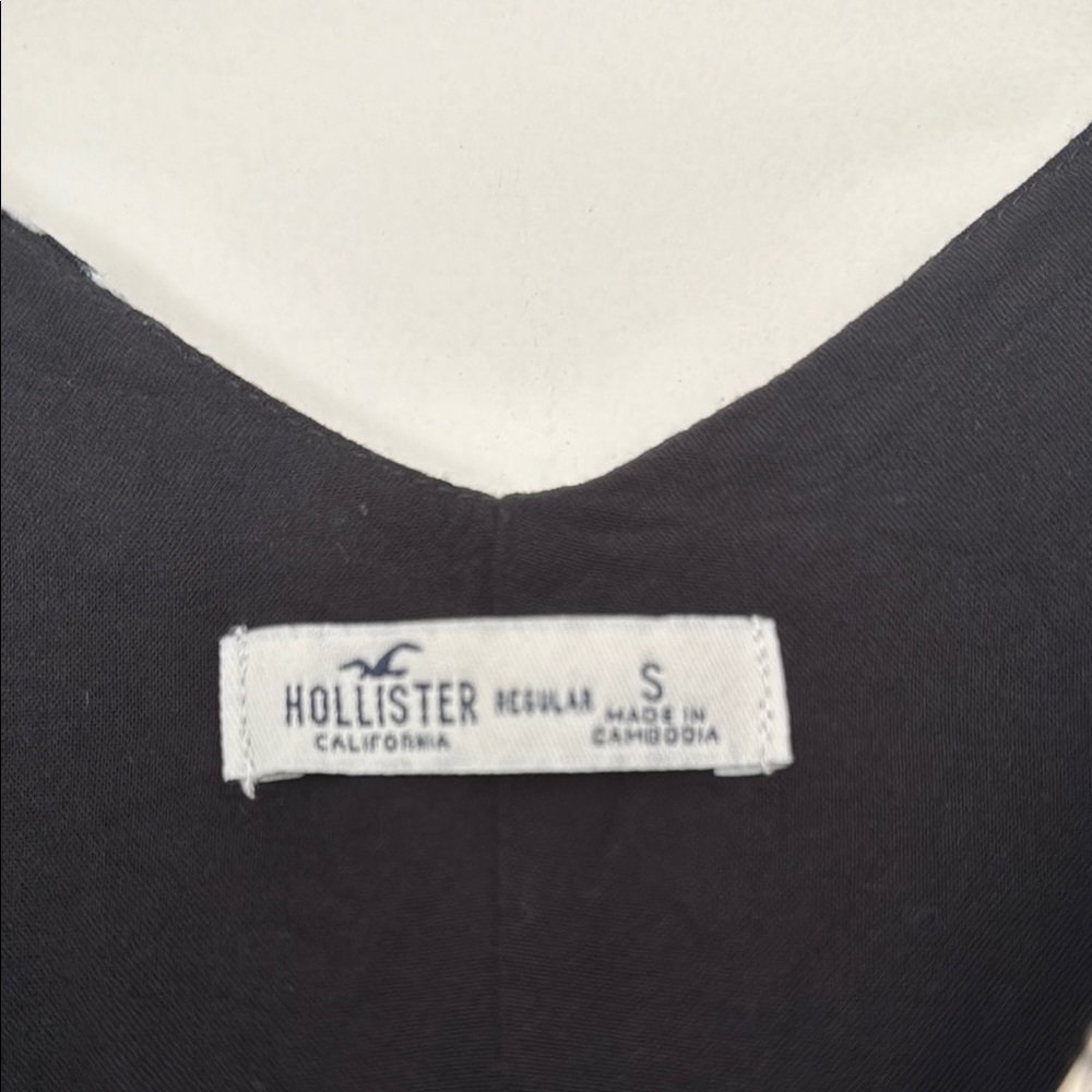 Hollister black floral V-Neck tie tank Sundress size small - Picture 8 of 14